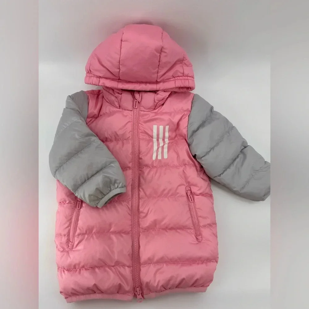 Adidas Girl Pink Puffer Jacket 9-12 Months